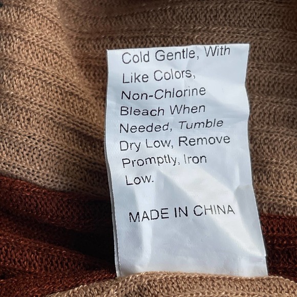 Shein Crop Top Womens Extra Large Brown Colorblock Lettuce Trim - Picture 5 of 9